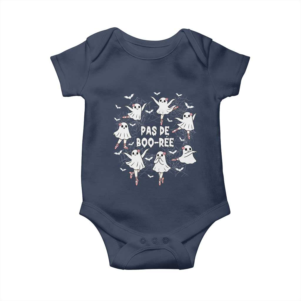 Halloween Ballet Ghost Baby Onesie Pas De Boo Ree Gift TS12 Navy Print Your Wear