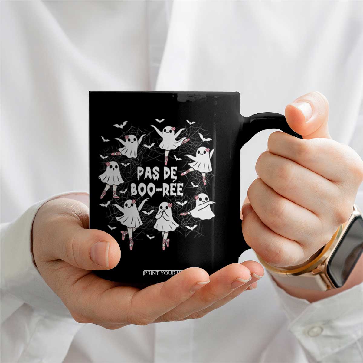 Halloween Ballet Ghost Coffee Mug Pas De Boo Ree Gift TS12 Print Your Wear