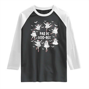 Halloween Ballet Ghost Raglan Shirt Pas De Boo Ree Gift TS12 Black White Print Your Wear