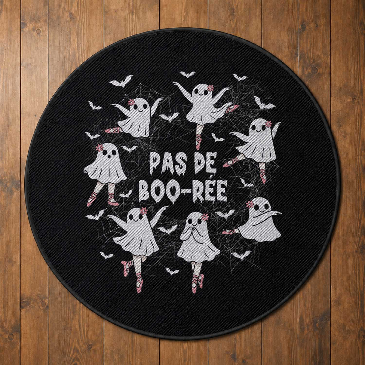 Halloween Ballet Ghost Round Rug Pas De Boo Ree Gift