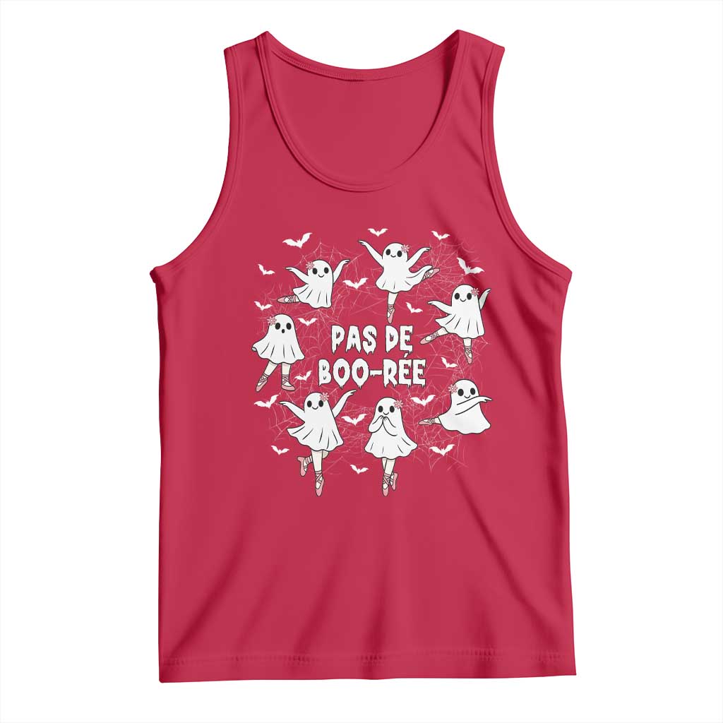 Halloween Ballet Ghost Tank Top Pas De Boo Ree Gift TS12 Red Print Your Wear