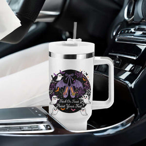 Trick Or Treat Point Your Feet Tumbler With Handle Funny Halloween Ballet Gift TS12 Print Your Wear