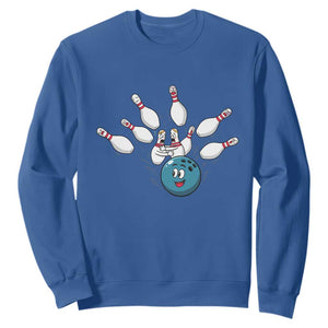 Funny Sport Bowler Gift Sweatshirt Bowling Ball Chasing Pins TS12 Royal Blue Print Your Wear