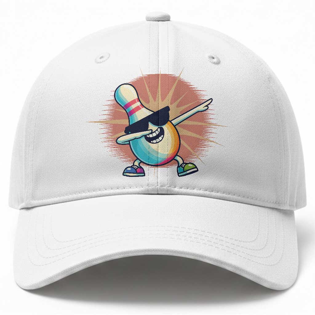 Dabbing Bowling Pin Baseball Cap Funny Player Gift TS12 Print Your Wear