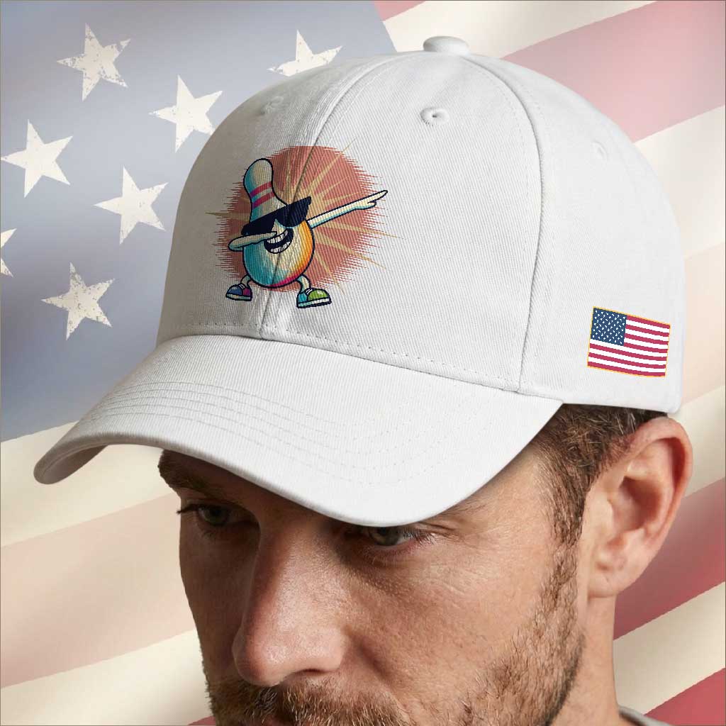 Dabbing Bowling Pin Baseball Cap Funny Player Gift TS12 Print Your Wear