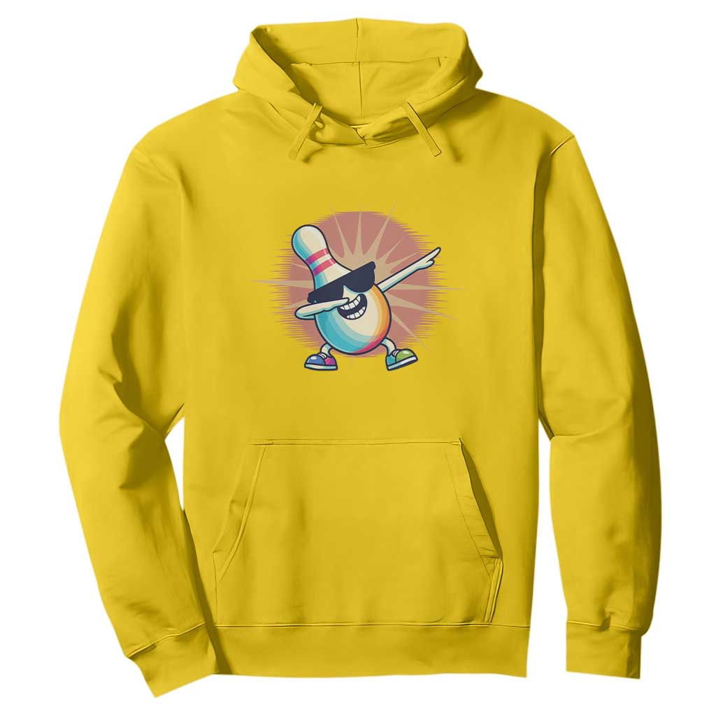 Dabbing Bowling Pin Hoodie Funny Player Gift TS12 Daisy Print Your Wear
