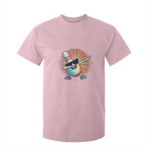 Dabbing Bowling Pin T Shirt For Kid Funny Player Gift TS12 Light Pink Print Your Wear