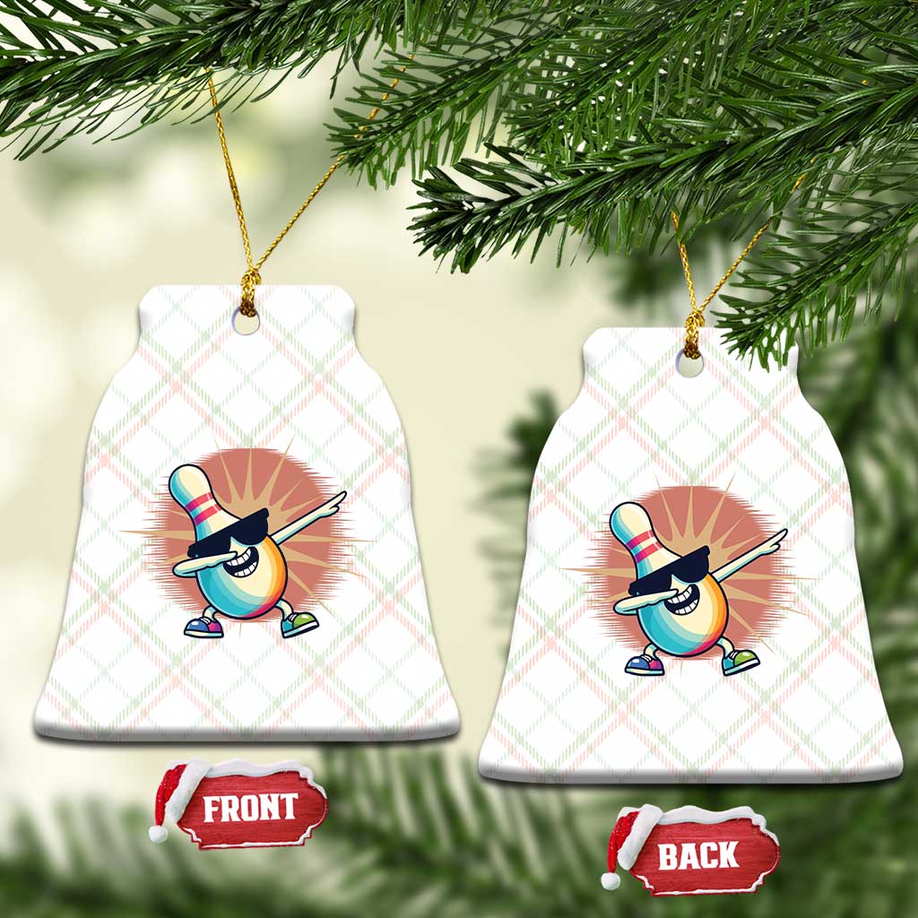 Dabbing Bowling Pin Ceramic Ornament Funny Player Gift TS12 Print Your Wear