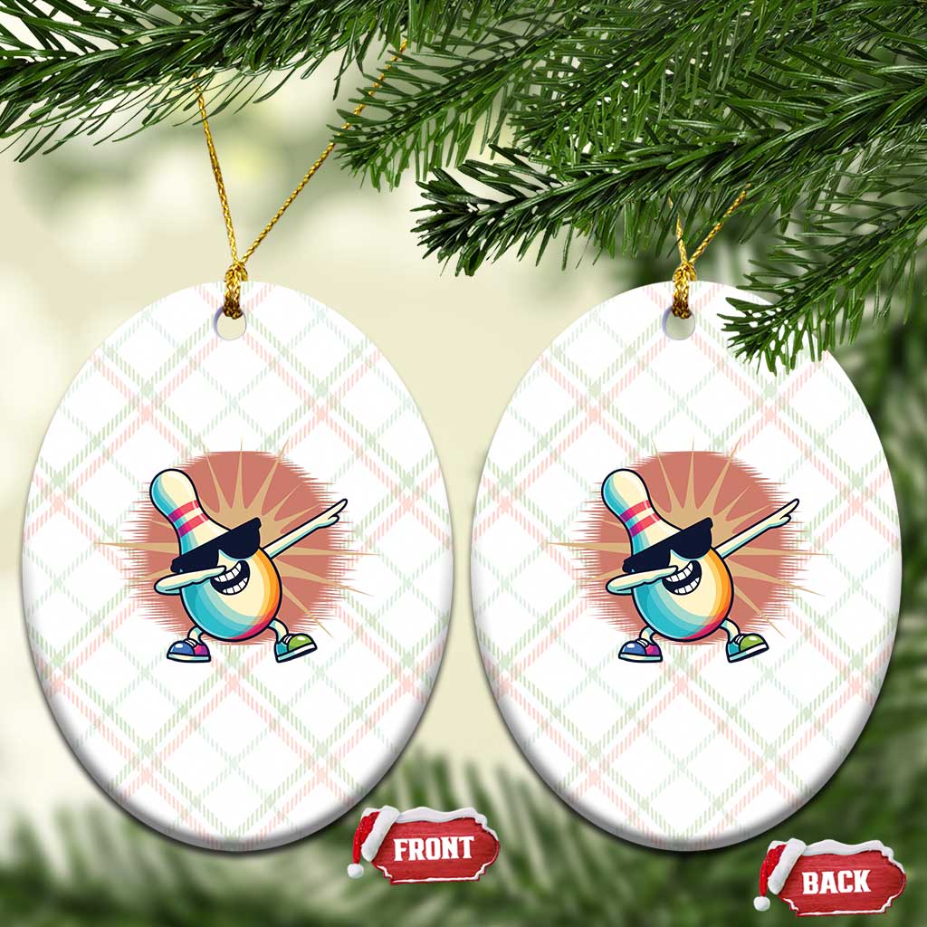 Dabbing Bowling Pin Ceramic Ornament Funny Player Gift TS12 Print Your Wear