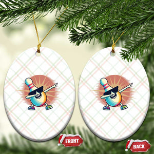 Dabbing Bowling Pin Ceramic Ornament Funny Player Gift TS12 Print Your Wear