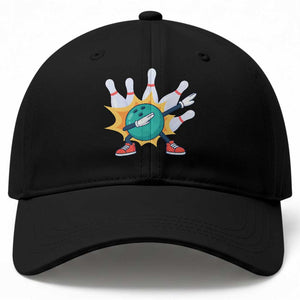 Funny Bowling Ball Dab Baseball Cap Sports Lover Gift TS12 Print Your Wear
