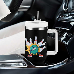 Funny Bowling Ball Dab Tumbler With Handle Sports Lover Gift TS12 Print Your Wear