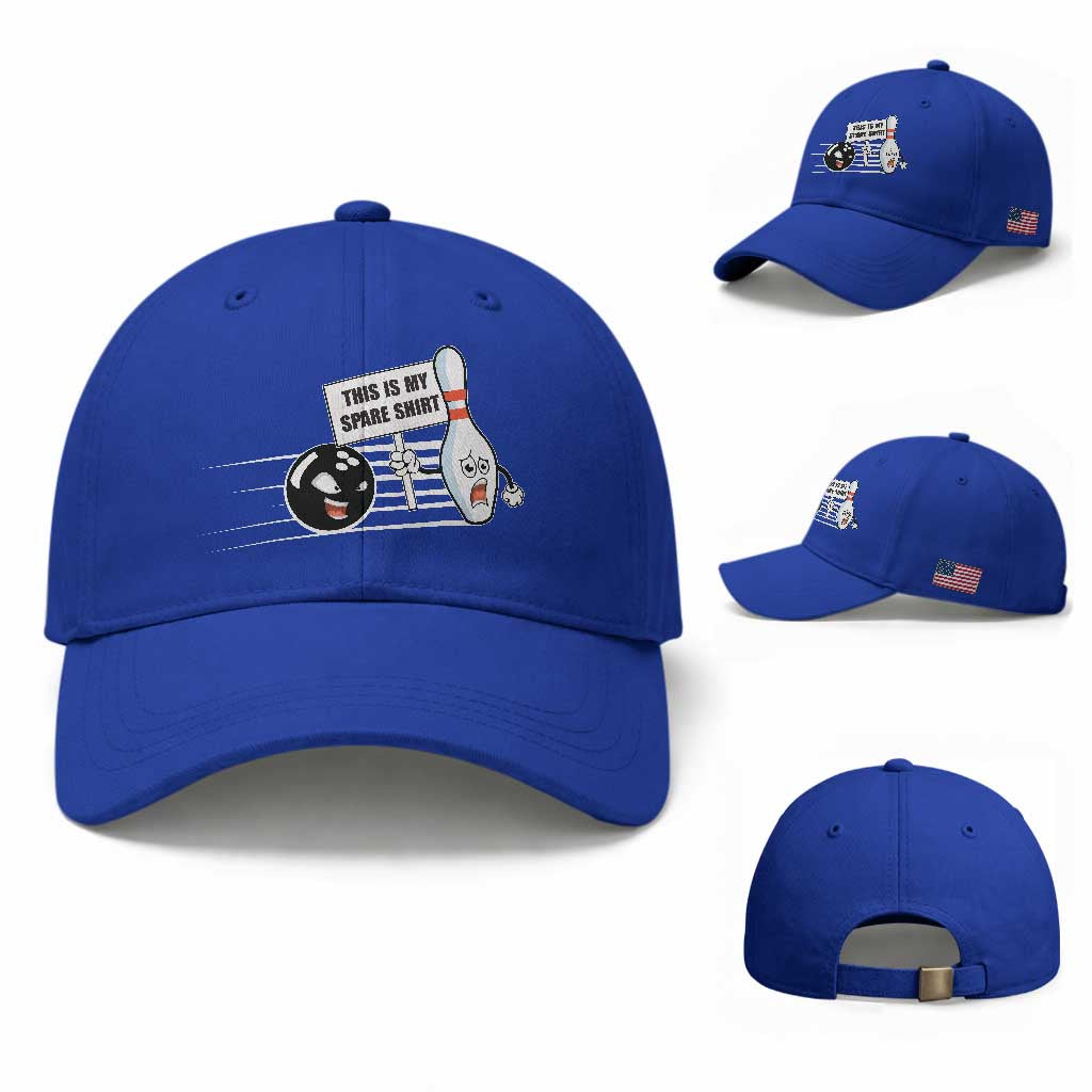 This Is My Spare Shirt Baseball Cap Funny Bowling Gift TS12 Baseball Cap Universal Fit Royal Blue Print Your Wear