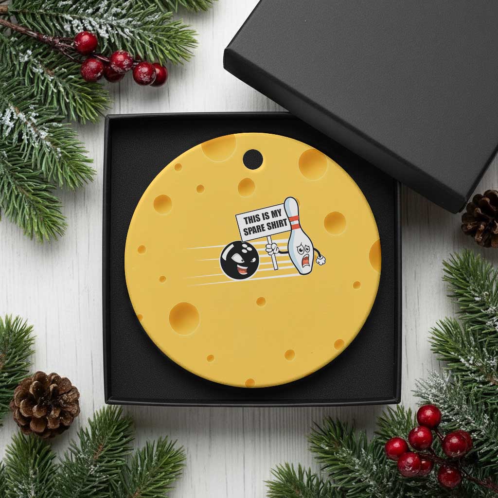 This Is My Spare Shirt Ceramic Ornament Funny Bowling Gift TS12 1pc Yellow Cheese Print Your Wear