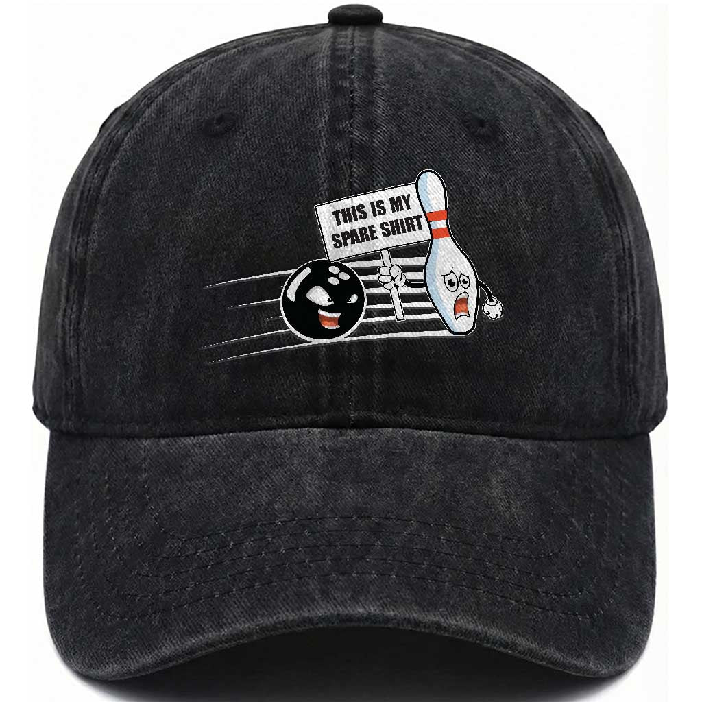This Is My Spare Shirt Washed Cotton Baseball Cap Funny Bowling Gift TS12 Print Your Wear