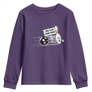 This Is My Spare Shirt Youth Sweatshirt Funny Bowling Gift TS12 Purple Print Your Wear