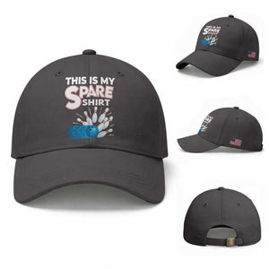 This Is My Spare Shirt Baseball Cap Bowling Pun Gift TS12 Baseball Cap Universal Fit Dark Gray Print Your Wear