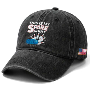 This Is My Spare Shirt Washed Cotton Baseball Cap Bowling Pun Gift TS12 Print Your Wear
