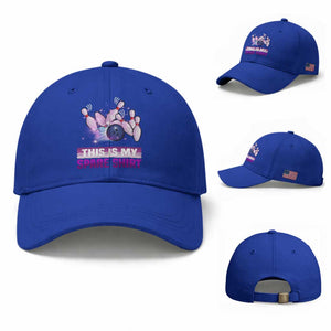Funny Bowling Lover Baseball Cap This Is My Spare Shirt Quote TS12 Baseball Cap Universal Fit Royal Blue Print Your Wear
