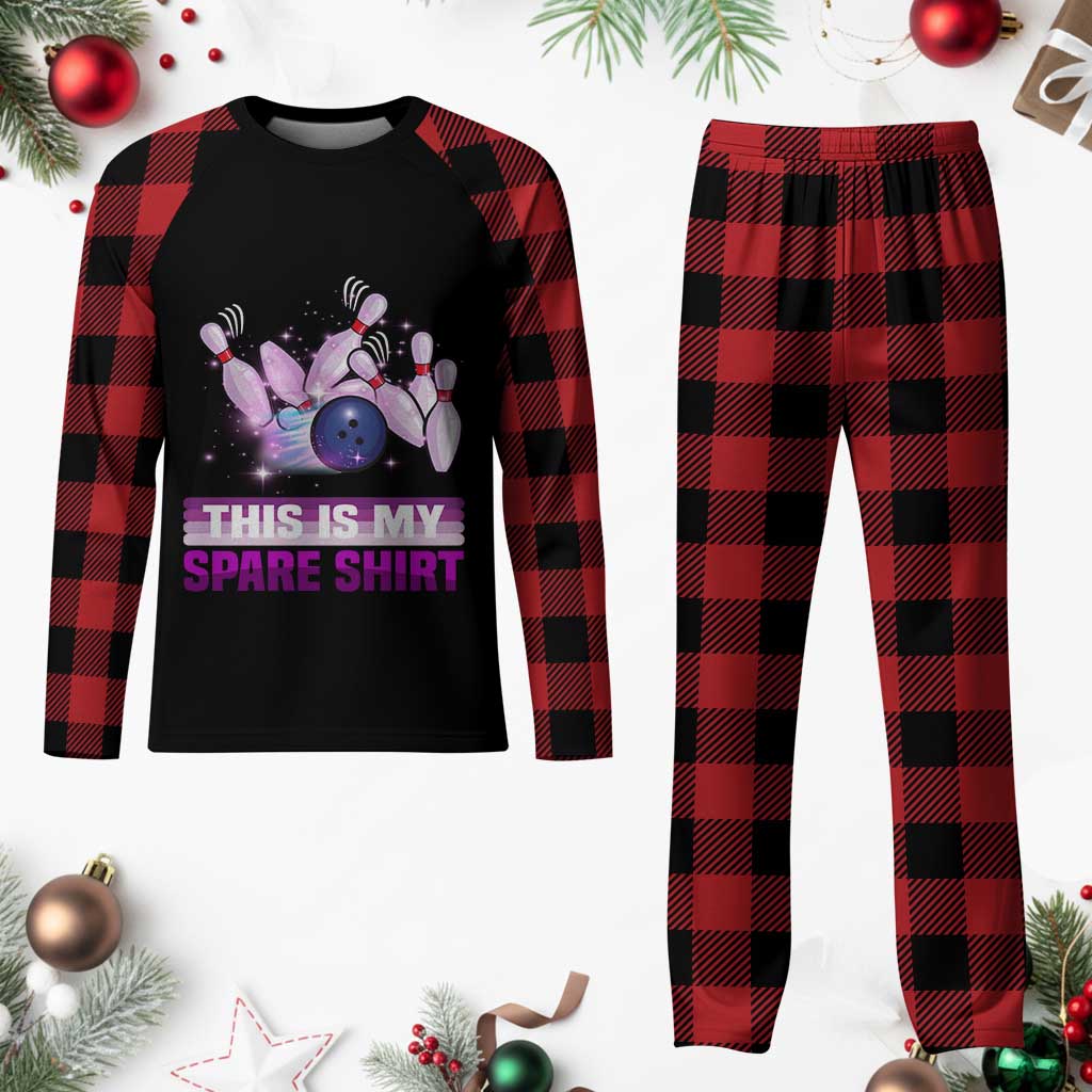 Funny Bowling Lover Plaid Pajama Set This Is My Spare Shirt Quote TS12 Buffalo Plaid Print Your Wear