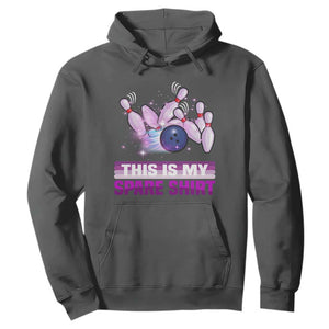 Funny Bowling Lover Hoodie This Is My Spare Shirt Quote TS12 Dark Heather Print Your Wear