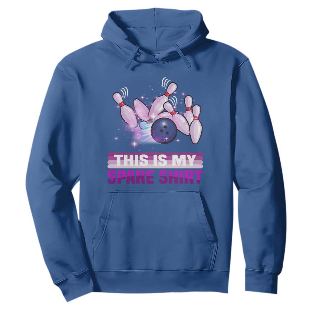 Funny Bowling Lover Hoodie This Is My Spare Shirt Quote TS12 Royal Blue Print Your Wear