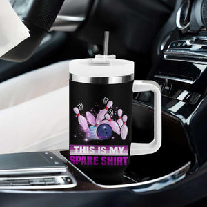 Funny Bowling Lover Tumbler With Handle This Is My Spare Shirt Quote TS12 Print Your Wear
