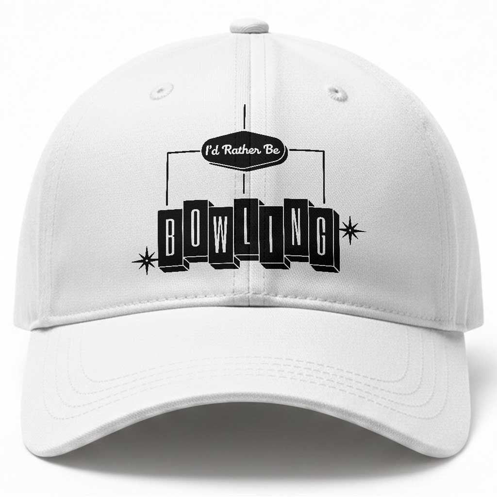 Id Rather Be Bowling Baseball Cap Funny Bowler Gift TS12 Print Your Wear