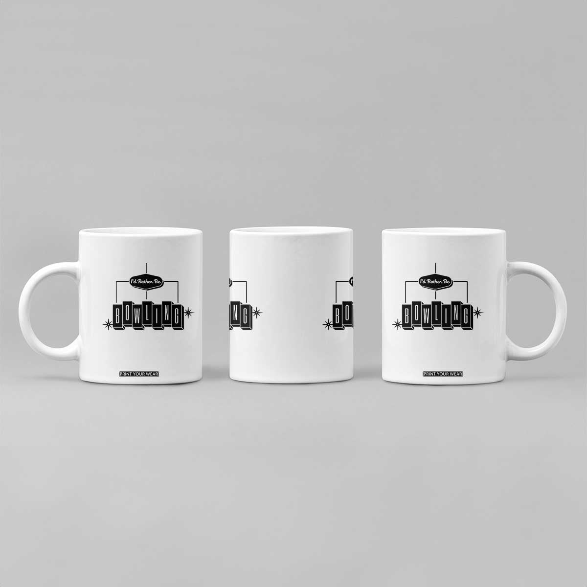 Id Rather Be Bowling Coffee Mug Funny Bowler Gift TS12 Print Your Wear