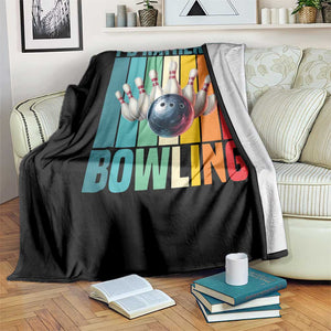 Funny Bowling Quote Throw Blanket Id Rather Be Bowling Gift TS12 Print Your Wear
