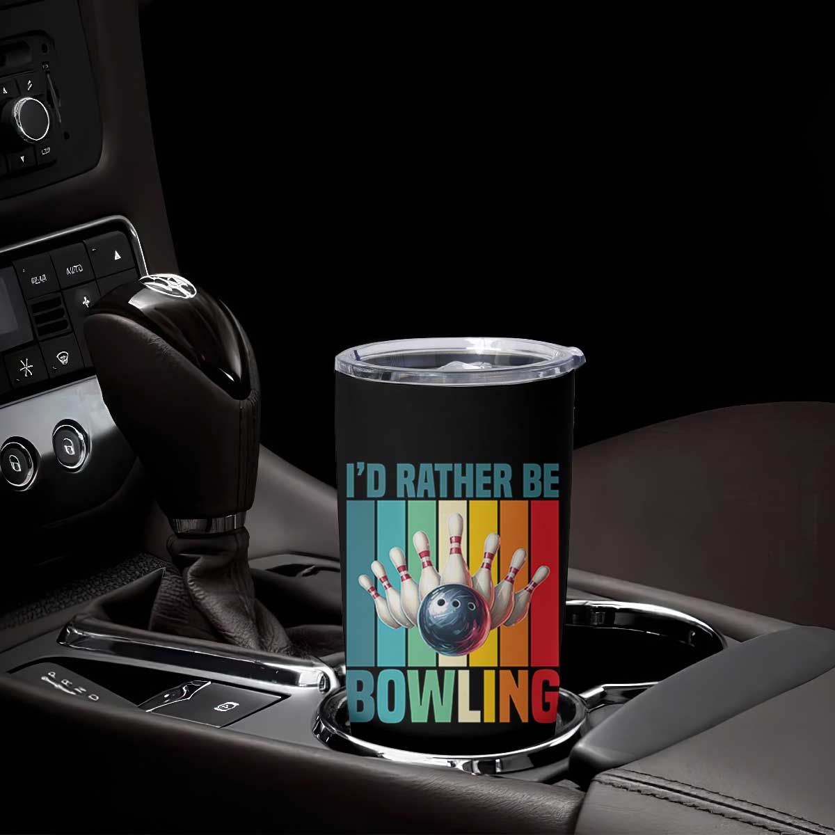 Funny Bowling Quote Tumbler Cup Id Rather Be Bowling Gift TS12 Print Your Wear