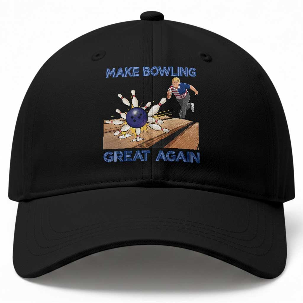 Make Bowling Great Again Baseball Cap Funny Bowler Gift TS12 Print Your Wear
