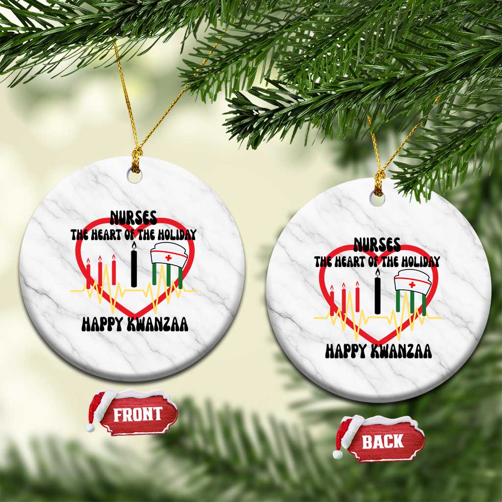 Nurse The Heart Of The Holiday Ceramic Ornament Happy Kwanzaa Medical Gift TS12 1pc White Marble Print Your Wear