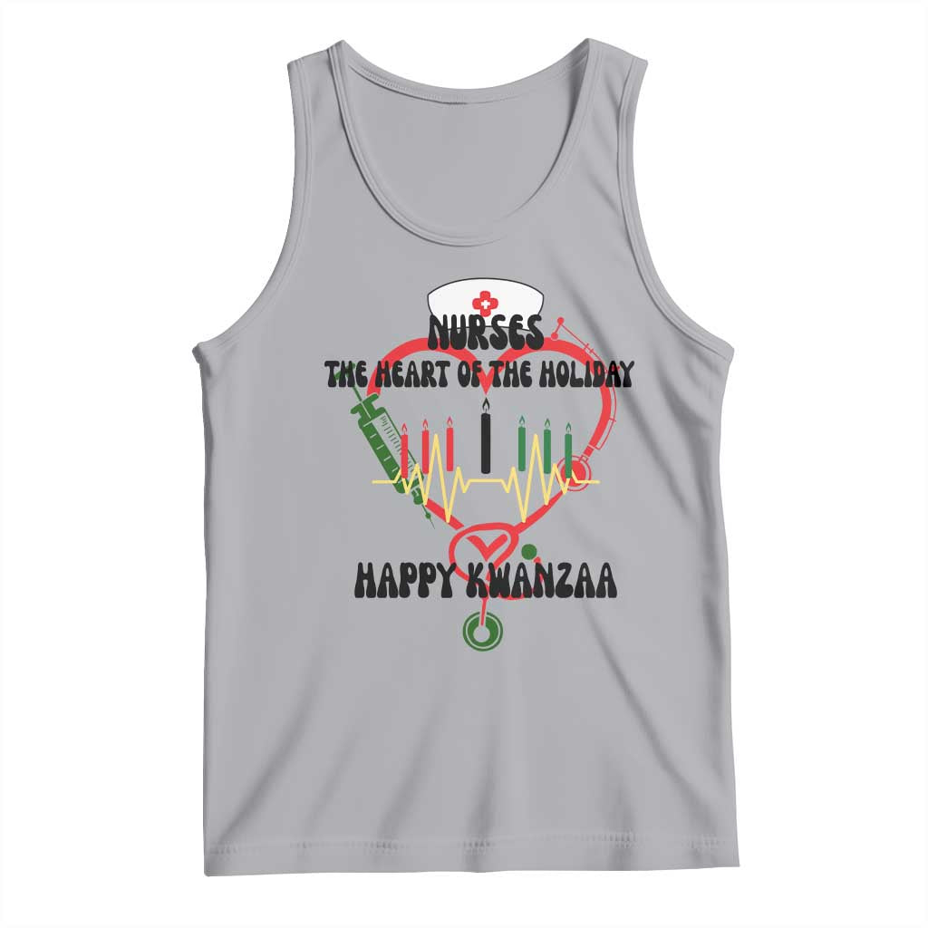Nurses The Heart Of The Holiday Tank Top Kwanzaa Celebration Gift TS12 Athletic Heather Print Your Wear