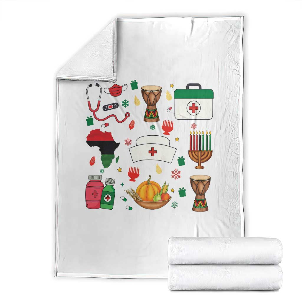 Happy Kwanzaa Nurse Pride Throw Blanket African Culture Holiday Gift TS12 Black Print Your Wear