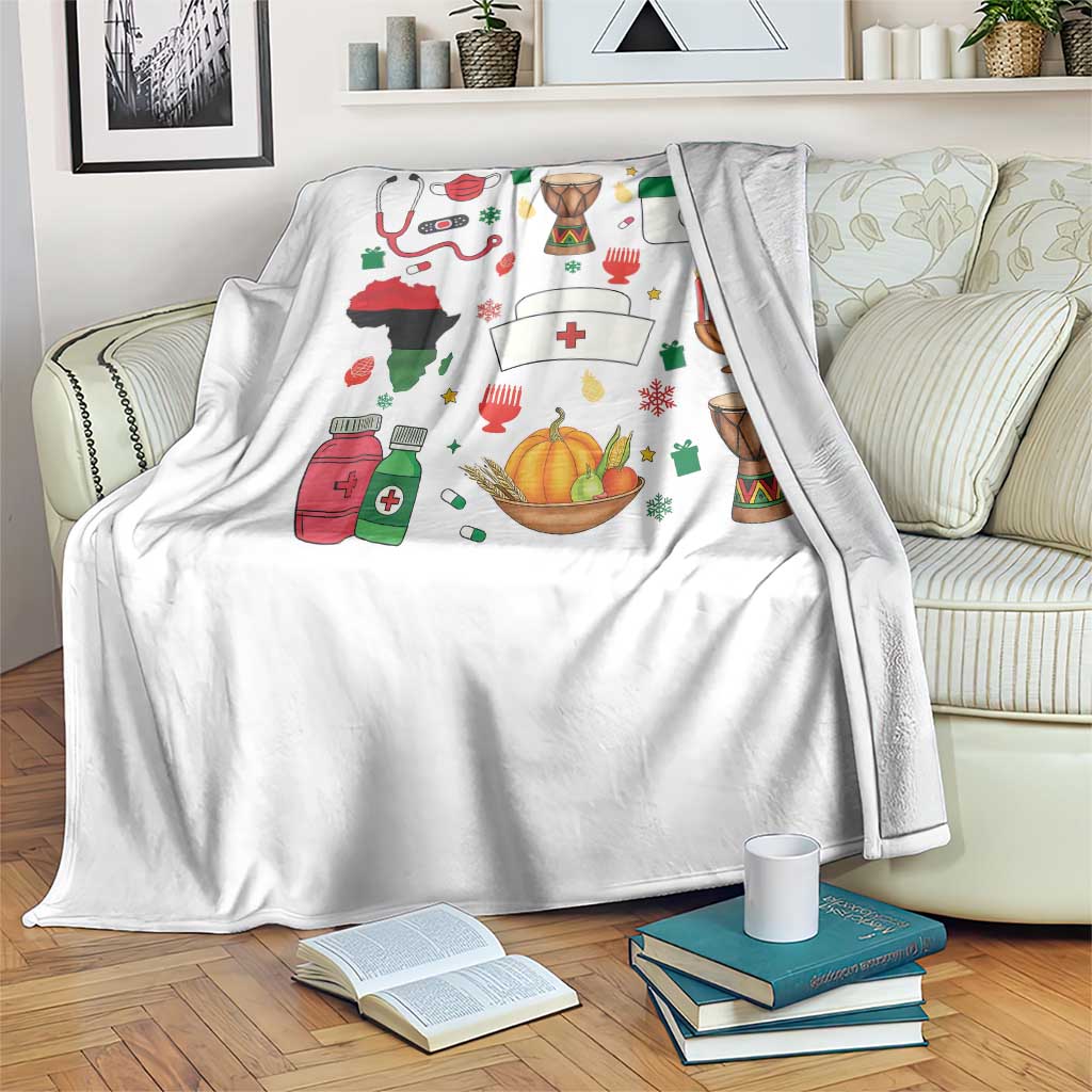 Happy Kwanzaa Nurse Pride Throw Blanket African Culture Holiday Gift TS12 Print Your Wear