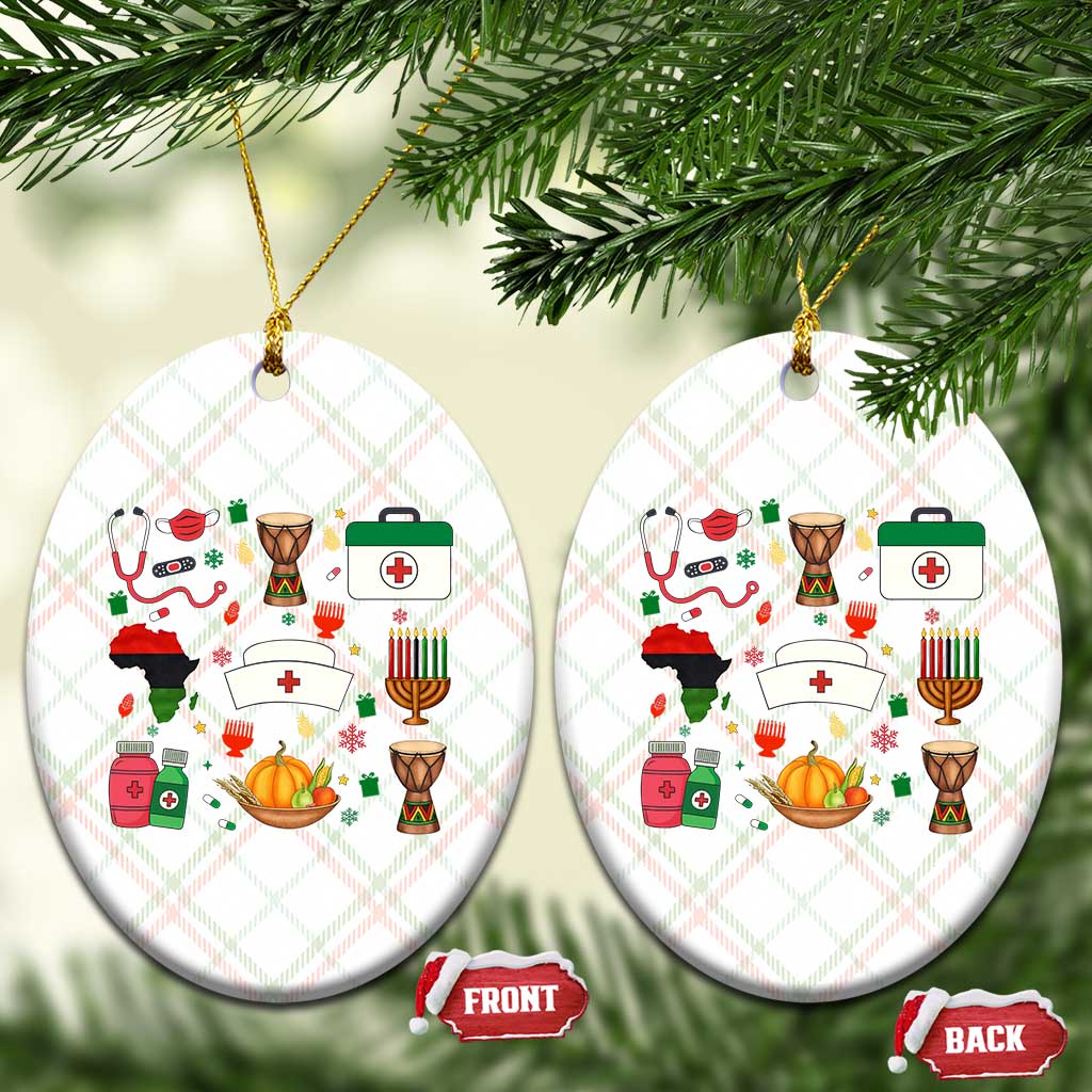 Happy Kwanzaa Nurse Pride Ceramic Ornament African Culture Holiday Gift TS12 Print Your Wear