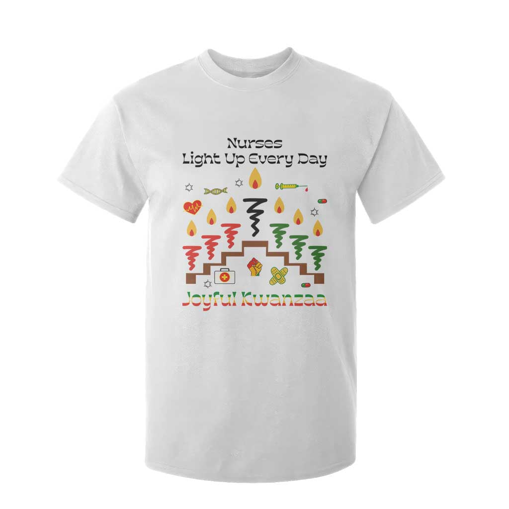 Joyful Kwanzaa Nurse Gift T Shirt For Kid Light Up Everyday TS12 White Print Your Wear