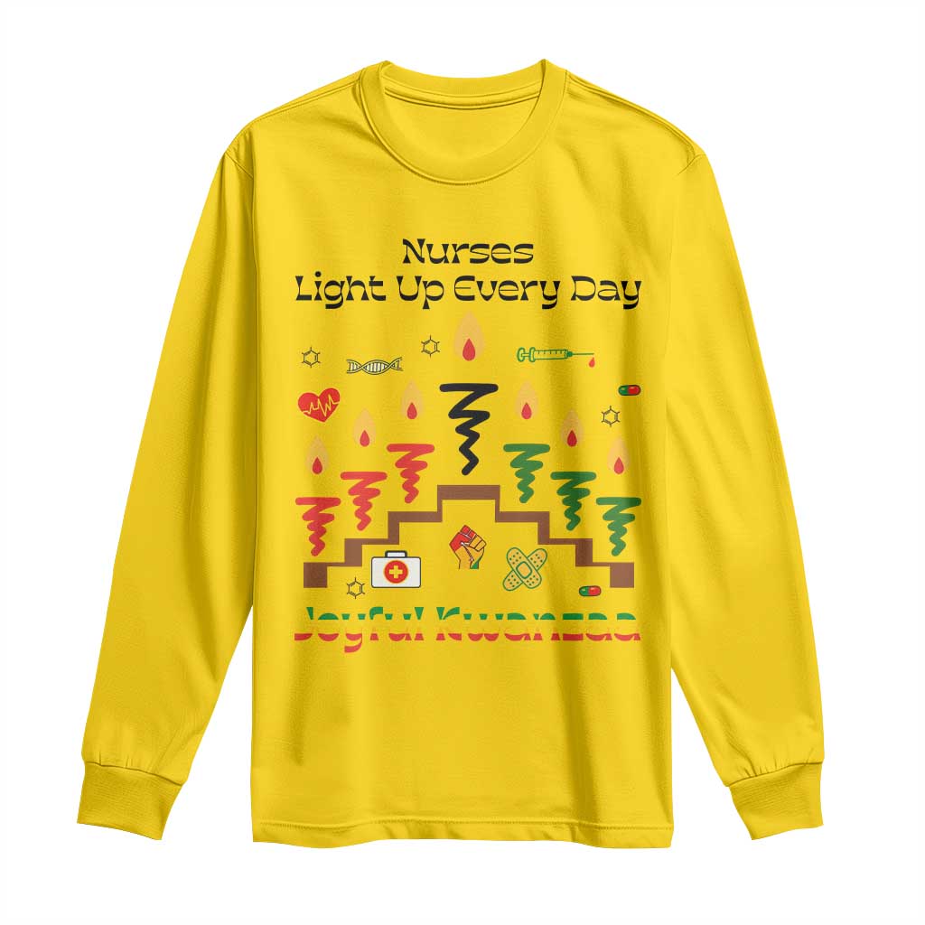Joyful Kwanzaa Nurse Gift Long Sleeve Shirt Light Up Everyday TS12 Daisy Print Your Wear