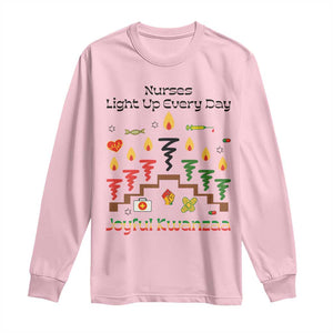 Joyful Kwanzaa Nurse Gift Long Sleeve Shirt Light Up Everyday TS12 Light Pink Print Your Wear