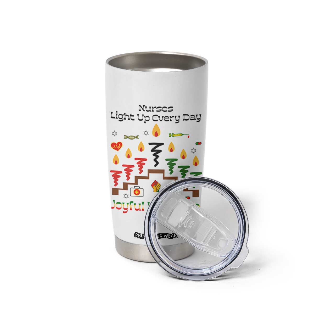 Joyful Kwanzaa Nurse Gift Tumbler Cup Light Up Everyday TS12 Print Your Wear