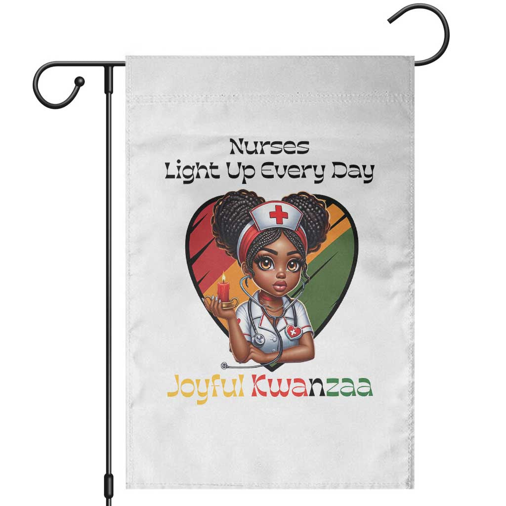 Nurses Light Up Everyday Garden Flag Joyful Kwanzaa Celebration Gift TS12 White Print Your Wear