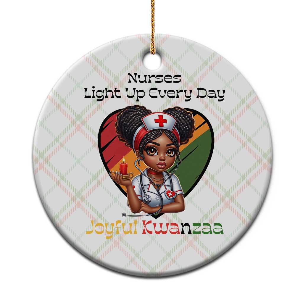 Nurses Light Up Everyday Ceramic Ornament Joyful Kwanzaa Celebration Gift TS12 1pc Christmas Plaid Print Your Wear
