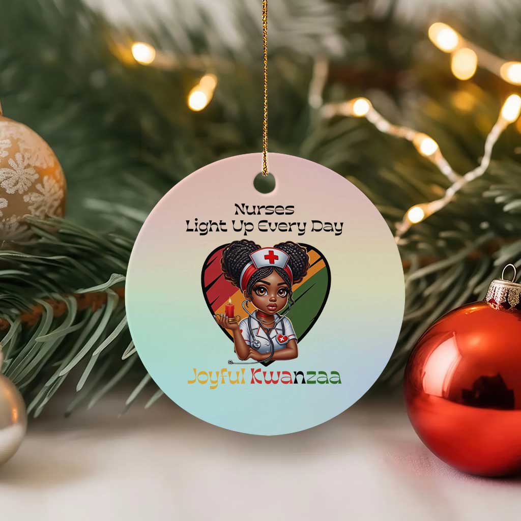 Nurses Light Up Everyday Ceramic Ornament Joyful Kwanzaa Celebration Gift TS12 1pc Pastel Print Your Wear