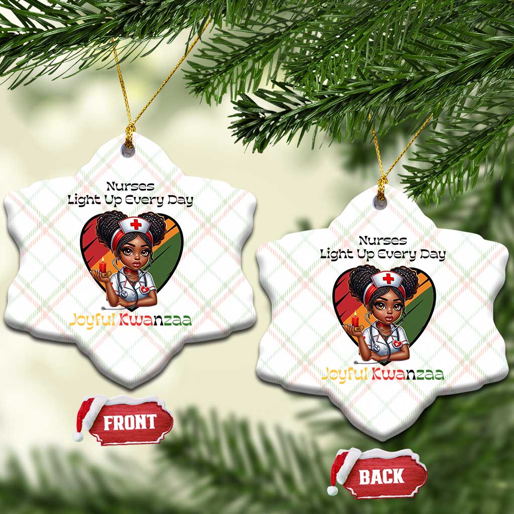 Nurses Light Up Everyday Ceramic Ornament Joyful Kwanzaa Celebration Gift TS12 Print Your Wear