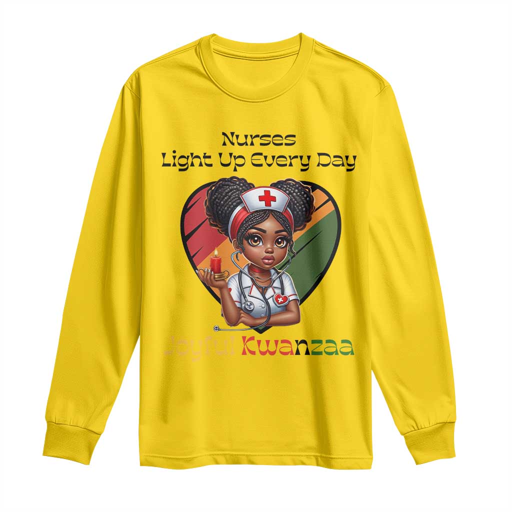 Nurses Light Up Everyday Long Sleeve Shirt Joyful Kwanzaa Celebration Gift TS12 Daisy Print Your Wear