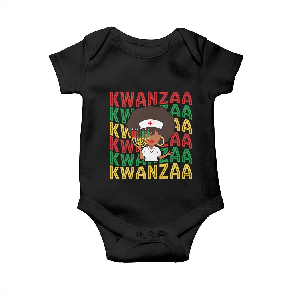 Kwanzaa Nurse Pride Baby Onesie African Heritage Holiday Gift TS12 Black Print Your Wear