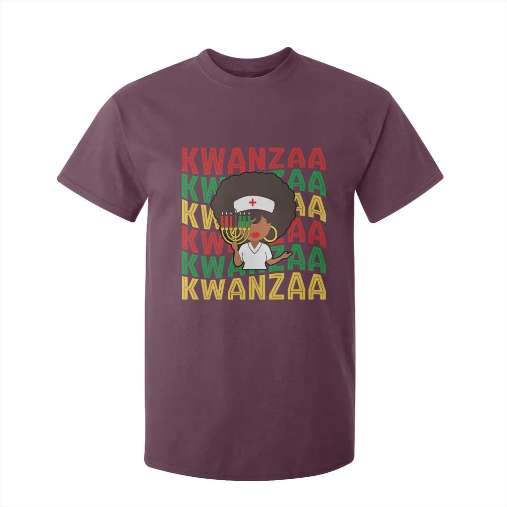 Kwanzaa Nurse Pride T Shirt For Kid African Heritage Holiday Gift TS12 Maroon Print Your Wear