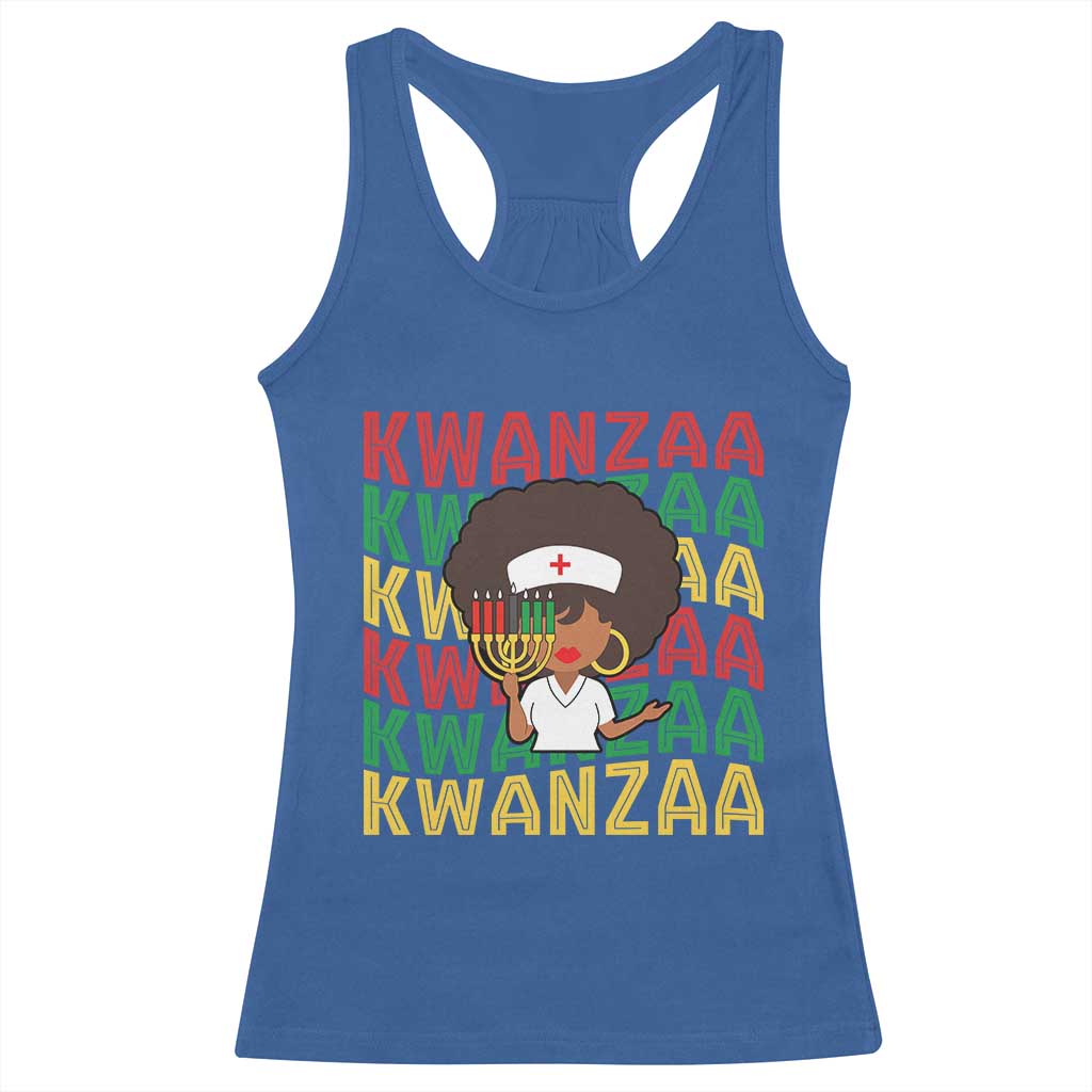 Kwanzaa Nurse Pride Racerback Tank Top African Heritage Holiday Gift TS12 Royal Blue Print Your Wear