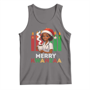 Merry Kwanzaa Tank Top Nurse African American Holiday Celebration Gift TS12 Deep Heather Print Your Wear